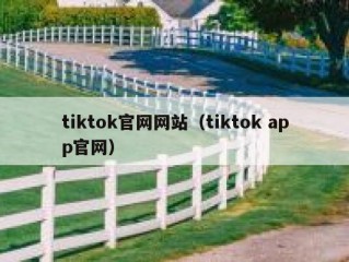 tiktok官网网站（tiktok app官网）