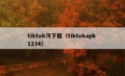 tiktok污下载（tiktokapk 1234）